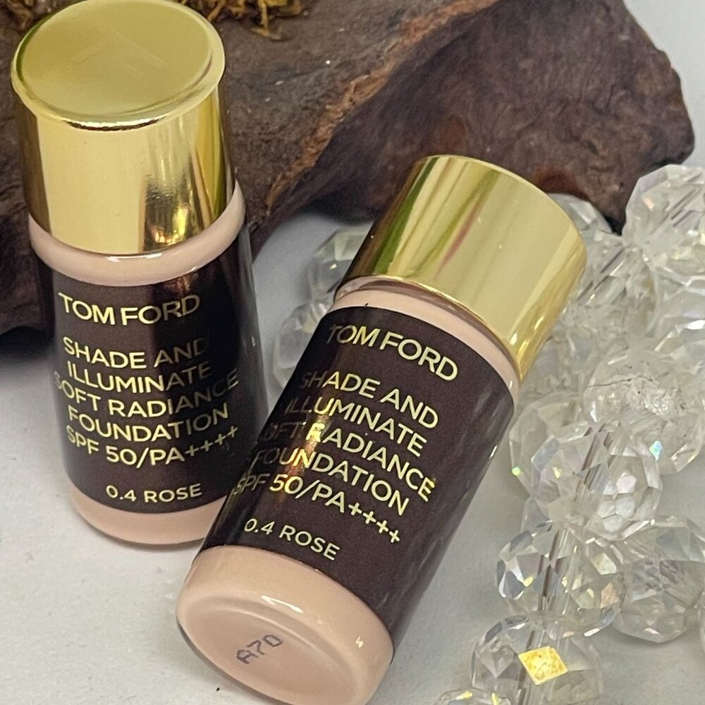 2x Tom Ford Shade & Illuminate Soft Radiance Foundation SPF 50 - 0.4 Rose-.13 oz